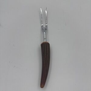 Vtg E.Parker &Sons Sheffield England Bakelite Stainless Steel Carving Fork